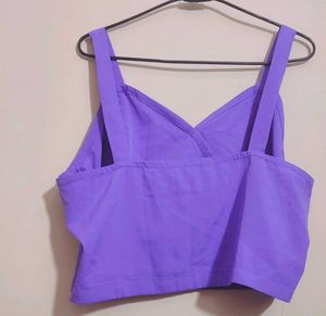 Lavender Crop Top &amp; Wide Leg Pants Set 36 Bust