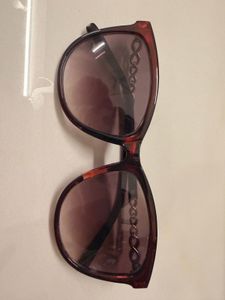 Ombre Maroon Brown Sunglasses with Gold Accent