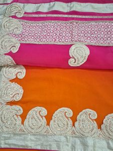 Double Shaded Saree With Blouse