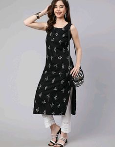 Black floral Kurta set
