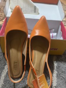 Vibrant Orange Slingback Heels