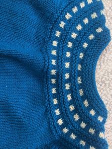 Handmade Blue Knit Cardigan