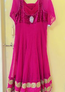 SALE!!! Pink Anarkali Suit with Embellished