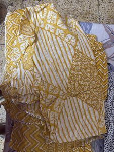 Yellow Printed Kurta