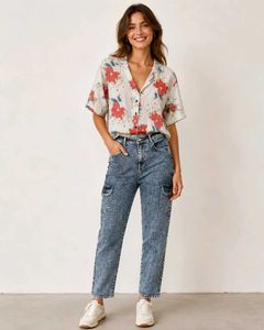 Stylish  Cargo Jean with Top