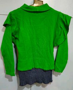 Green Belted Tunic Top