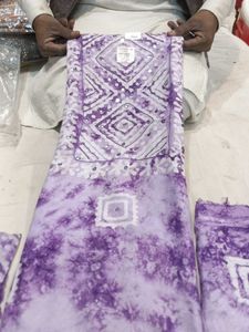 Lavender Tie-Dye Salwar Suit Material