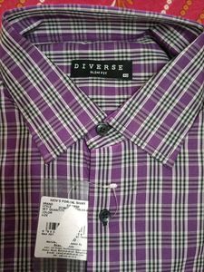 Men's DIVERSE Slim Fit Plaid Shirt