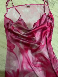 Pink Swirl Slip Dress