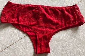 New Tezenis Red Brief-sheer lace front