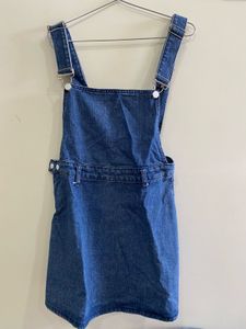Blue Denim Pinafore Dress