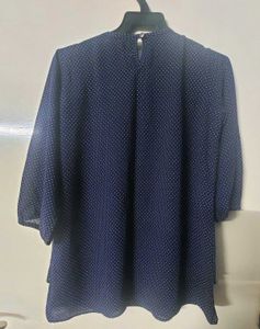 New Multilayered Polka dot Chiffon Top.