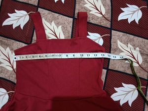 Women fit and flare below knee lenth dress