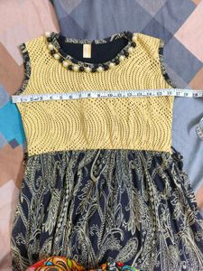 Stylish Printed High-Low Dress