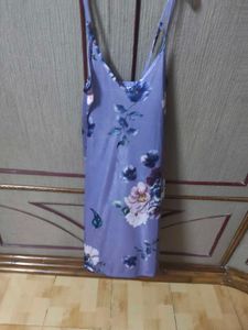 Purple Floral Slip Dress