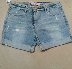 Light Wash Denim Shorts