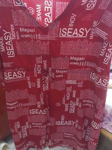 Stylish Red Printed kaftan