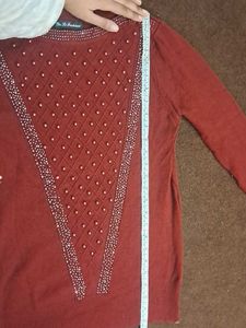 Embellished Knit Sweater