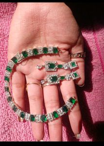 AD Green Diamond Necklace Set
