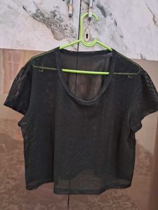 Sheer Mesh Crop Top