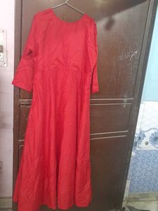 Embroidered Red Kurta