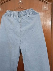 Light Wash Wide Leg Denim Pants