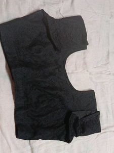 Chic Black Embroidered Blouse