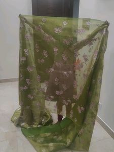 Green Colour Tissue Saree