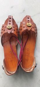 wooden look slippers