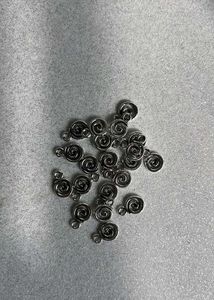 Silver Swirl Charms for Jewelry Making