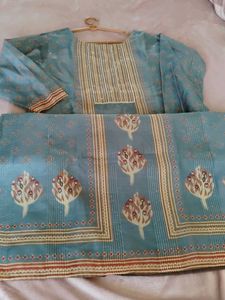 Elegant Blue Printed Kurta