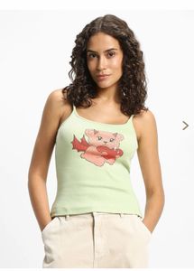Cute Devil Bear Spaghetti Strap Top