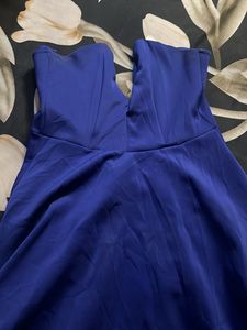 Vibrant Blue Strapless Mini Dress