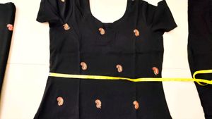 New Kashmiri Work Crepe Kurta Set