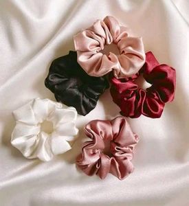 Set of 5 Satin Scrunchies