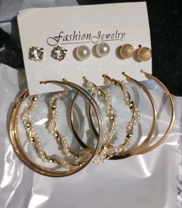 Brand New *** Combo Of Studs And Hoop Earrings