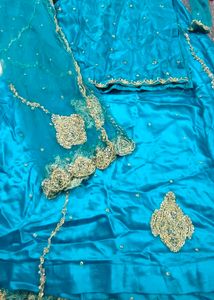Teal Embellished Ethnic lehenga