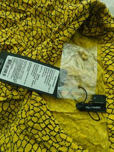 Yellow Print Mini Dress