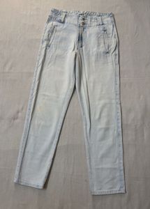 Ice Blue Light Wash High Waisted Jeans