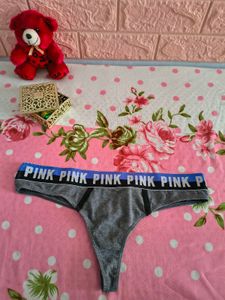 Combo: 2 VS PINK Thongs - Maroon &amp; G