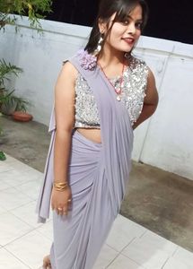 Elegant Grey Saree