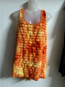 Vibrant Ruffled Tank Top