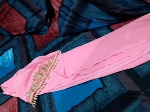 Beautiful Pink Kurta Set with Gold Embellishments