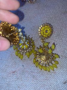 Stunning Yellow Floral Dangle Earrings