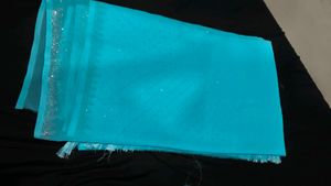 Stunning Blue Embellished Saree