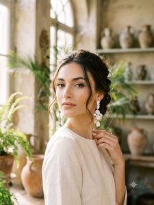 Elegant White Drop Earrings