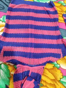Striped Knit Cover-Up
