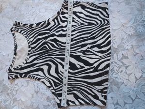 Zebra Print Cropped Top