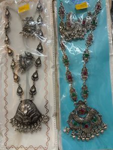 Oxidised Silver Afghani Jewellery Set