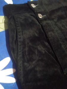 Black Velvet Maxi Skirt